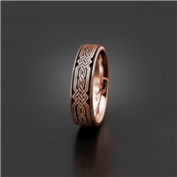 Narrow Persian Wedding Ring in 14K Rose Gold