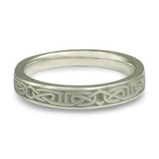 Extra Narrow Labyrinth Wedding Ring in Platinum