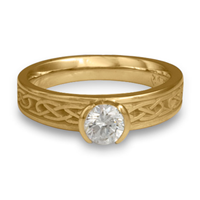Love Knot Engagement Ring in 14K Yellow Gold