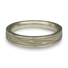 Extra Narrow Yin Yang Wedding Ring in 14K White Gold