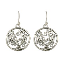Tree of Life Earrings in Sterling Silver