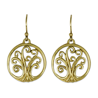 Tree of Life Earrings Mini in 18K Yellow Gold
