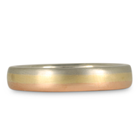 Fairtrade Gold Custom Three Color Wedding Ring in Three Tone