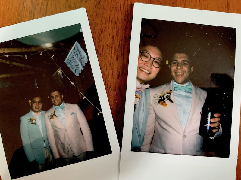 Our gay wedding was a small celebration, but lots of fun!