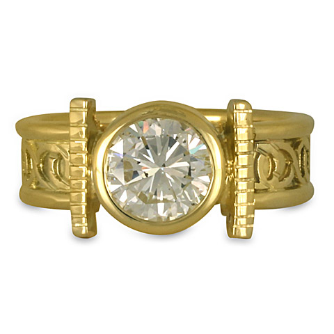 This diamond engagement ring is one of our Open Rope designs. This exact version was reset with a customer's old diamond.