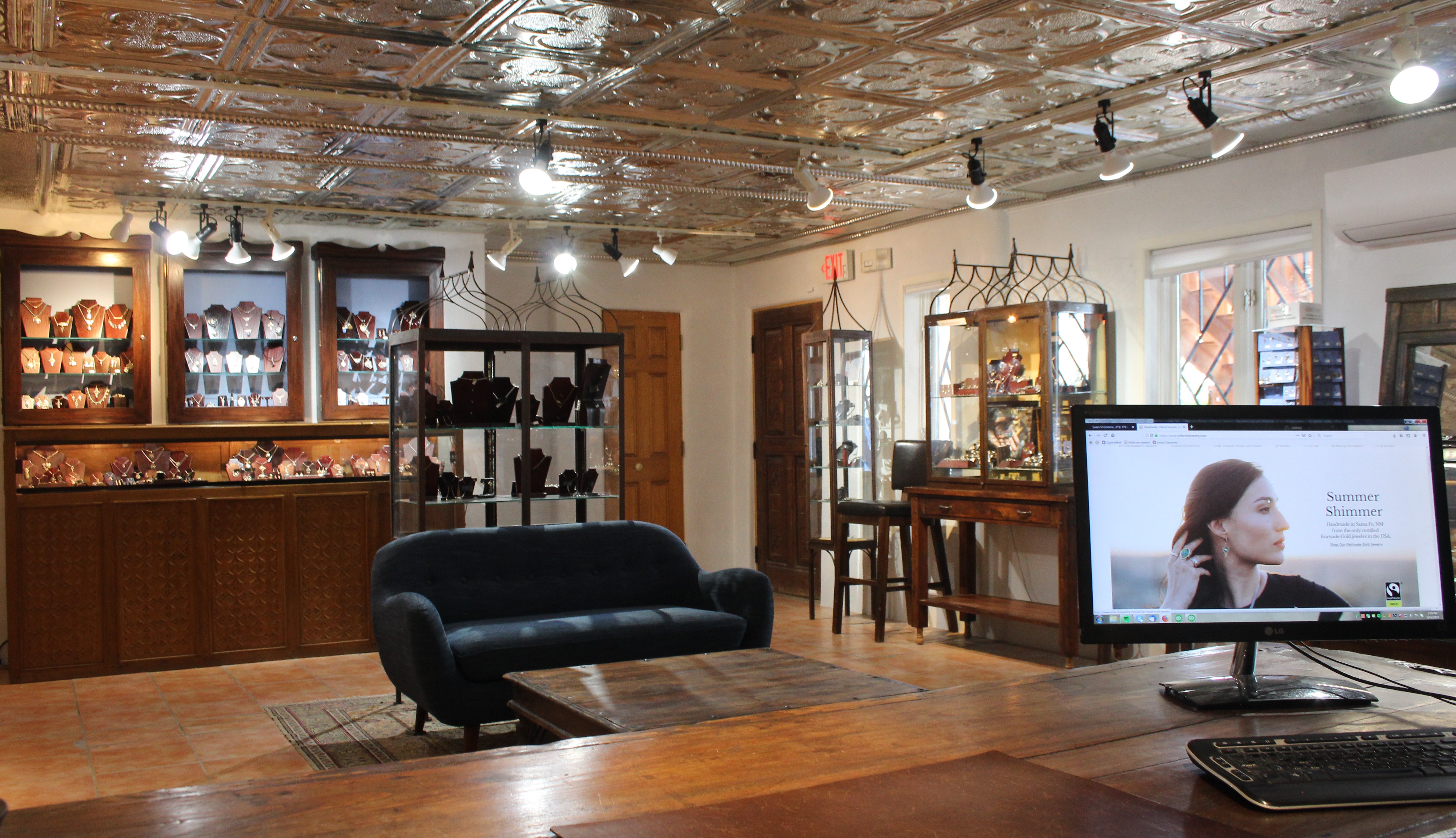 The Reflective Jewelry Gallery is located in the Baca Street Arts District of Santa Fe, NM.