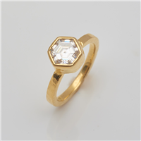 Playa Hex Engagement Ring in 14K Yellow Gold