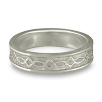 Bordered Felicity Wedding Ring in Platinum