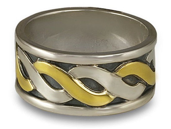 two tone wedding rings