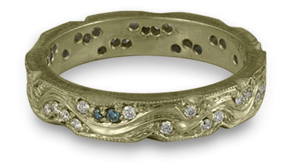 white gold wedding ring with diamonds