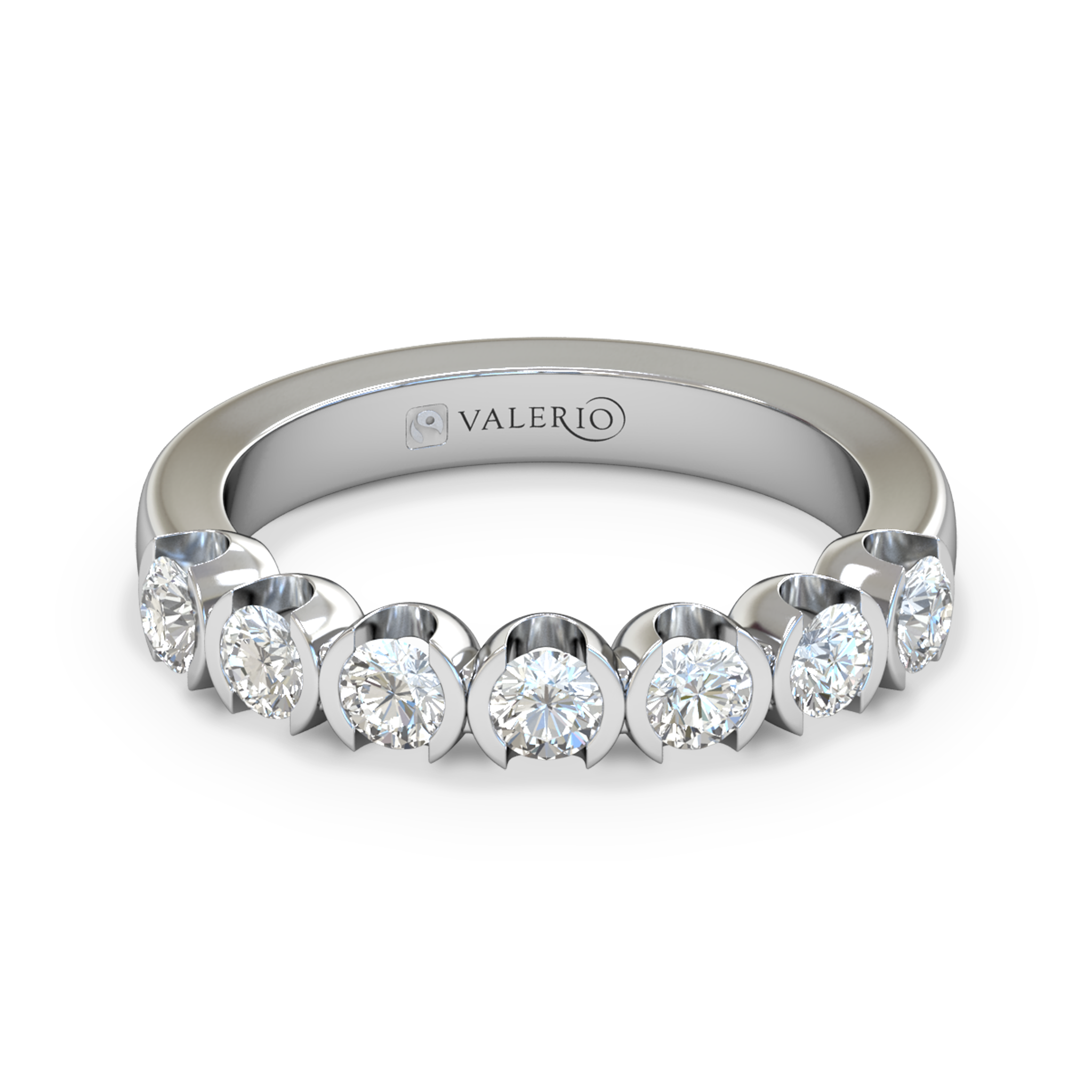 Divine Seven Diamond Fairtrade Gold Eternity Ring in 18K White Gold