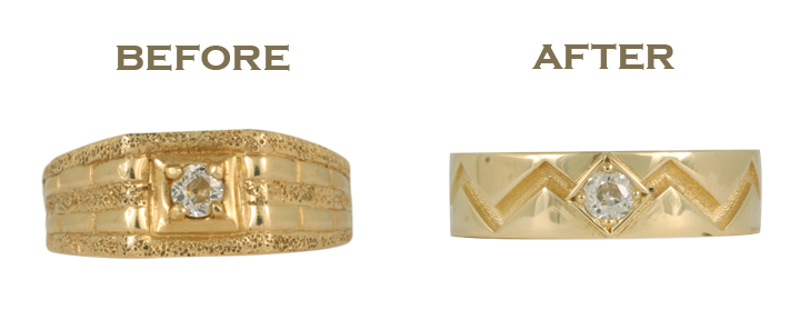 We our artisan custom jewelry skills, we can redesign your unwanted gold and diamond into a brand new diamond engagement ring redesign.