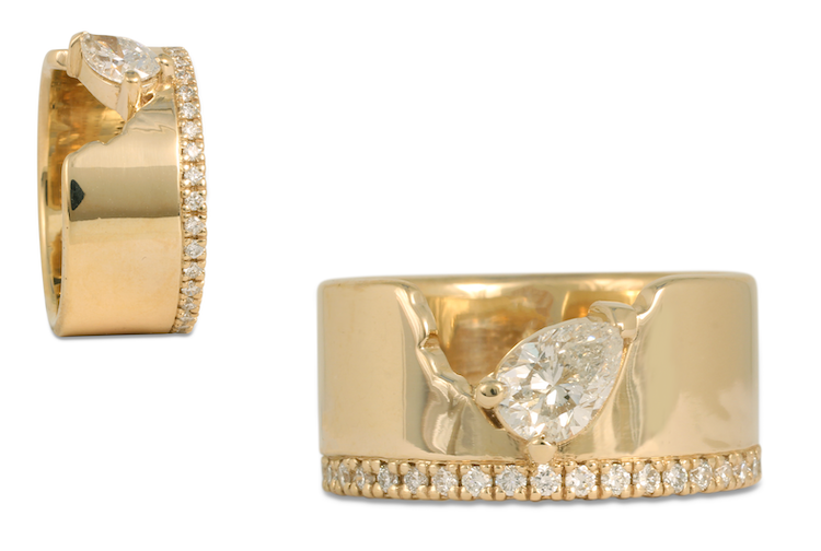 This custom diamond ring was created on CAD/CAM to ensure our client received exactly what she wanted.