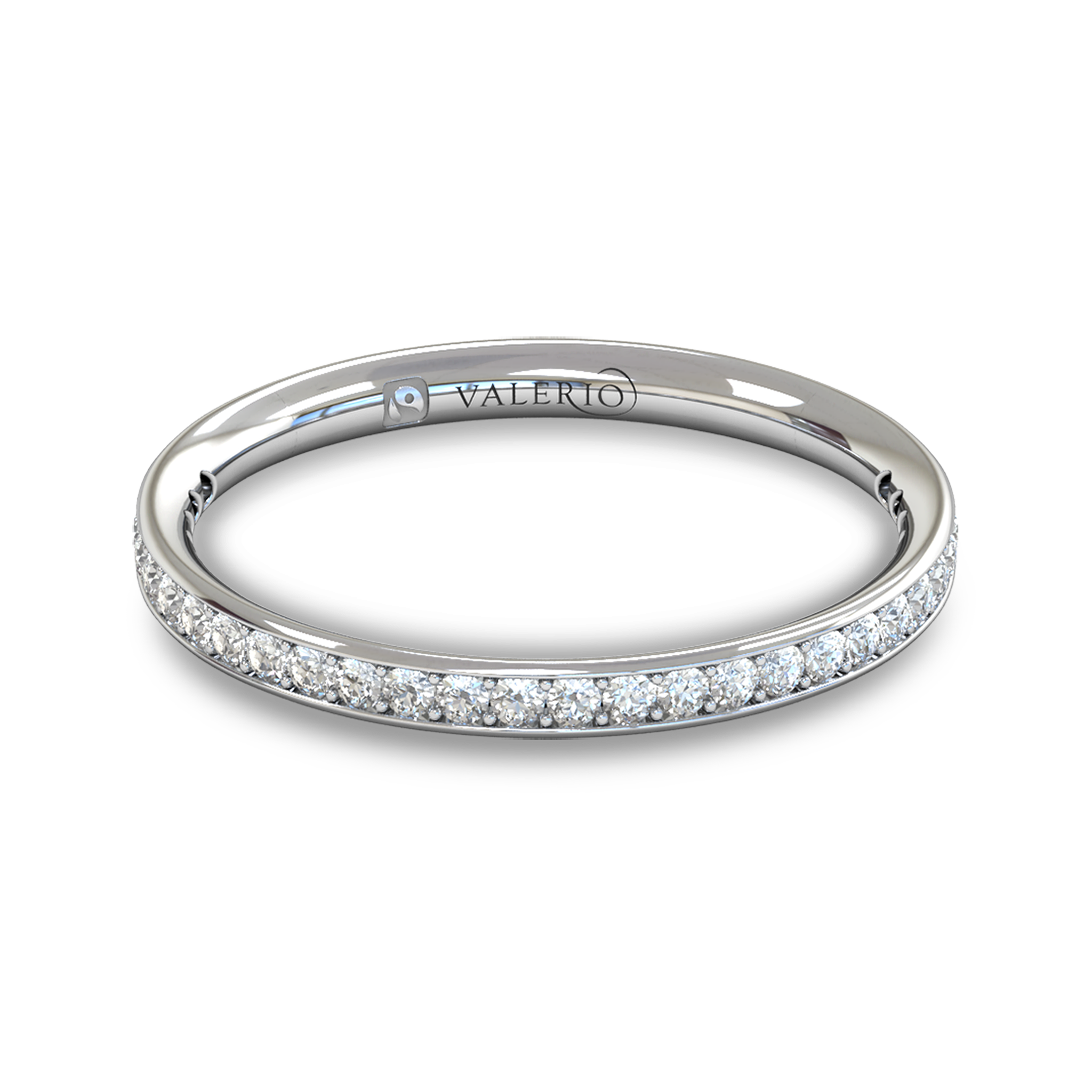 Fairtrade Gold Diamond Grain Set Eternity Ring in 18K White Gold